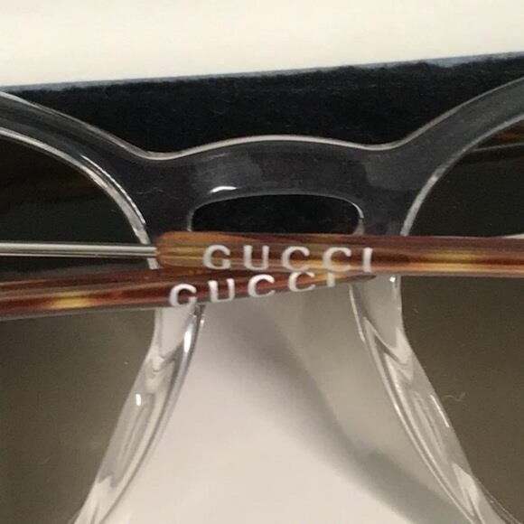 New Authentic Gucci GG1048S 004 Brown and Clear Men's Sunglasses - Picture 6 of 14